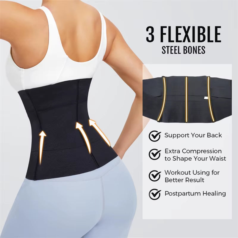 Waist Trainer Corset Women Binders Shapers Tummy Wrap Body Shapewear Slimming Belt Flat Belly Workout Postpartum Girdle